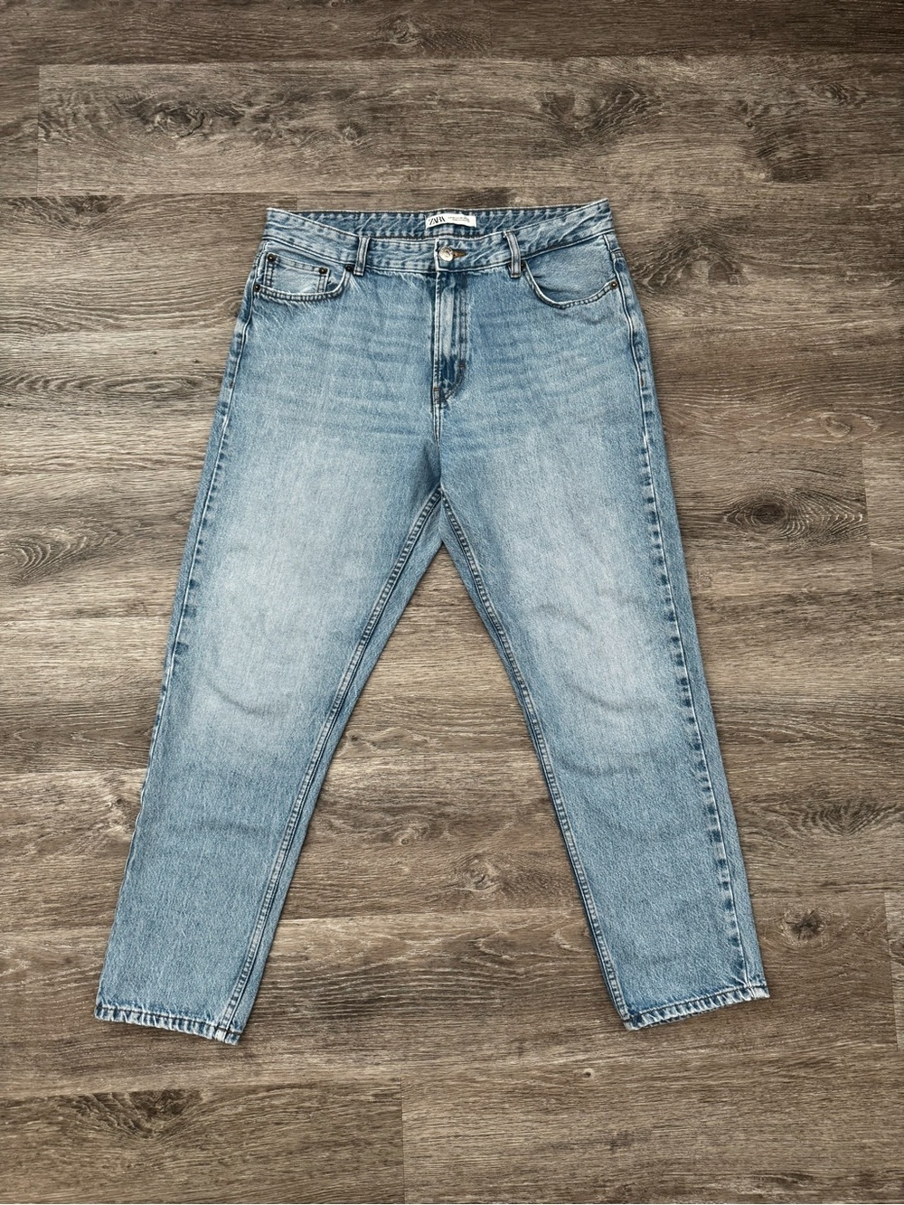 Zara Light Blue Washed Denim Jeans